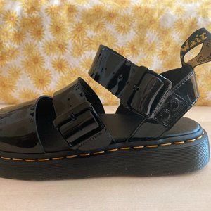 Doc Martens Black Patent Leather Gryphon Sandals